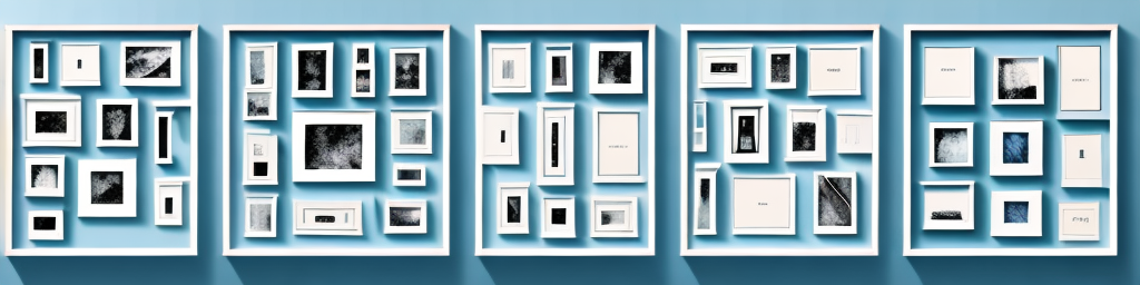 A room with framed prints wall art