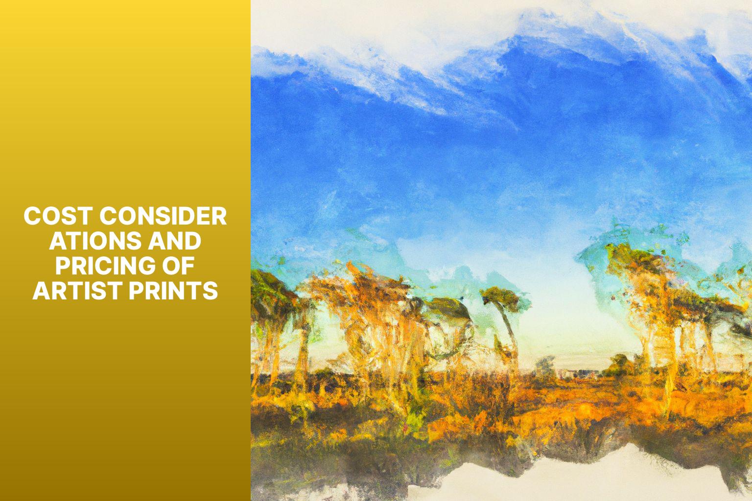 Cost Considerations and Pricing of Artist Prints - Showcasing Artist Prints in Australia 